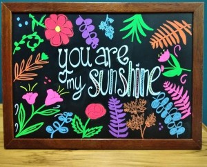 Diseño pizarra negra