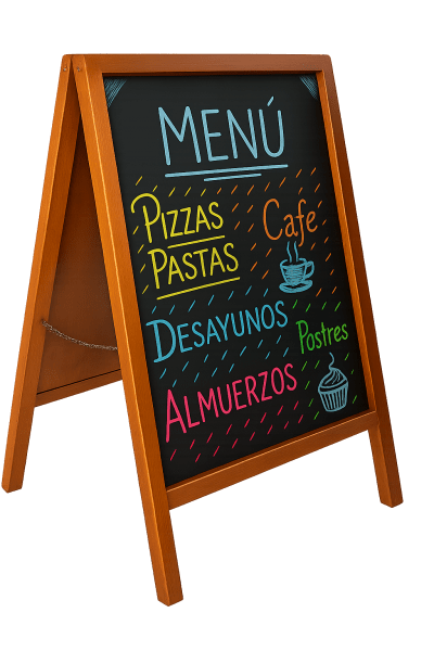 Producto. Pizarra de uso x 60 cm fondo transparente