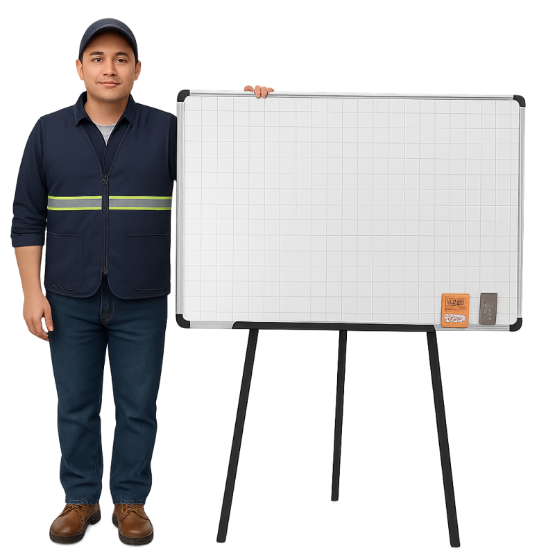 Pizarra pequeña 80mx 60 con obrero fondo transparente