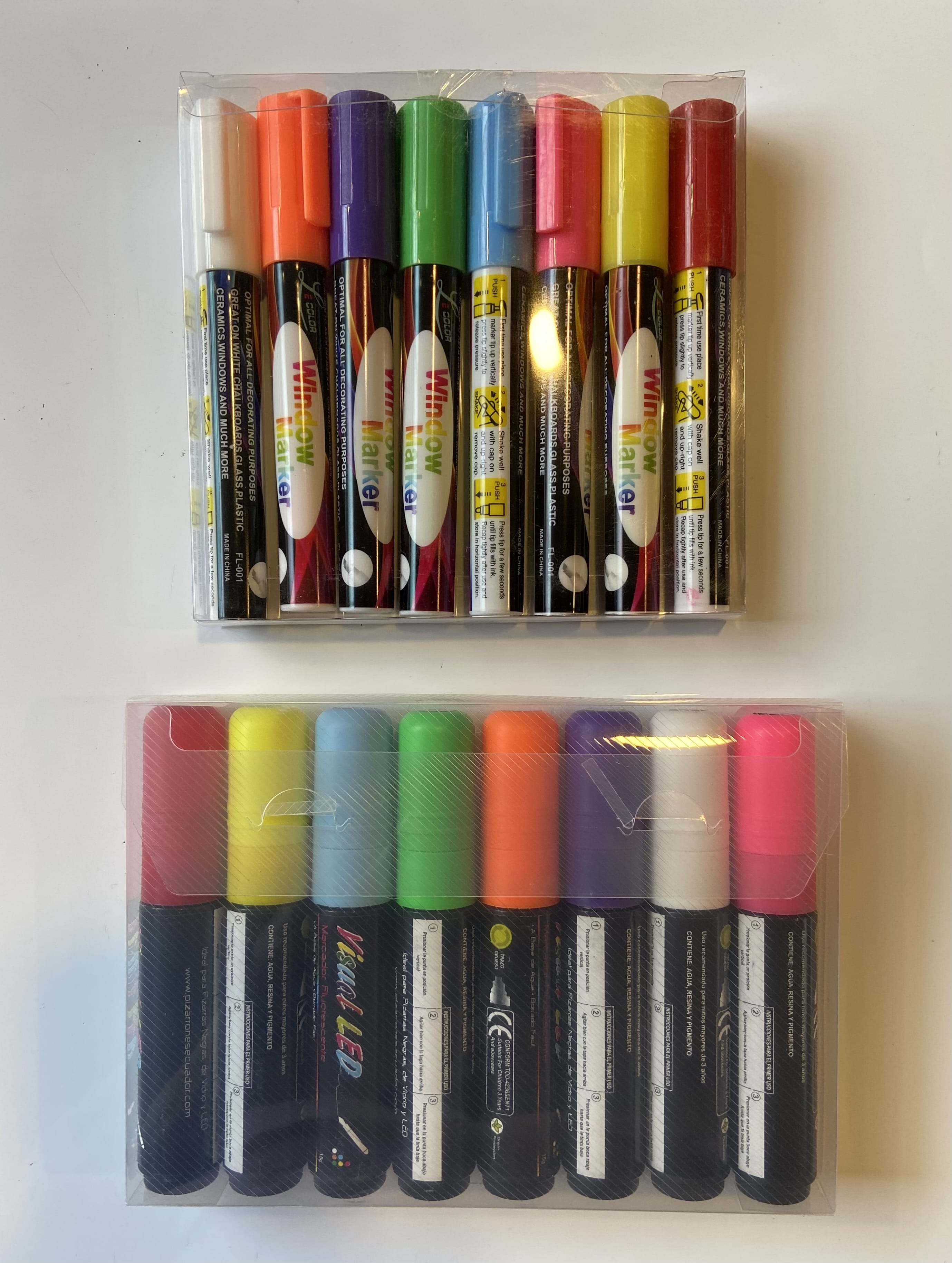 Img 1052 / Pizarras Ecuador Marcadores para pizarra de vidrio y pizarra negra – set de 8 colores - imagen 2