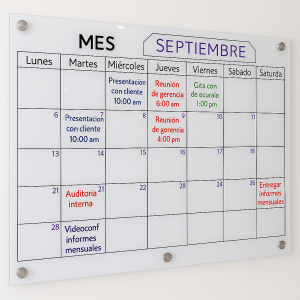 Pizarra de vidrio con impresión